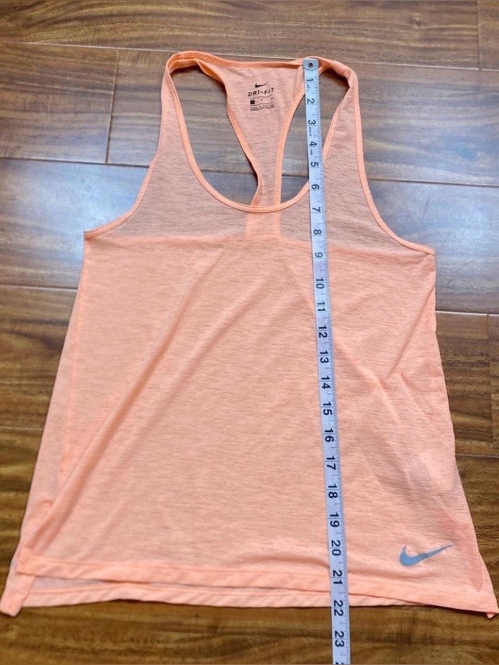 Nike Womens Orange Dri Fit Lightweight Racerback Tank Top Gym Running Size Small - Picture 15 of 15
